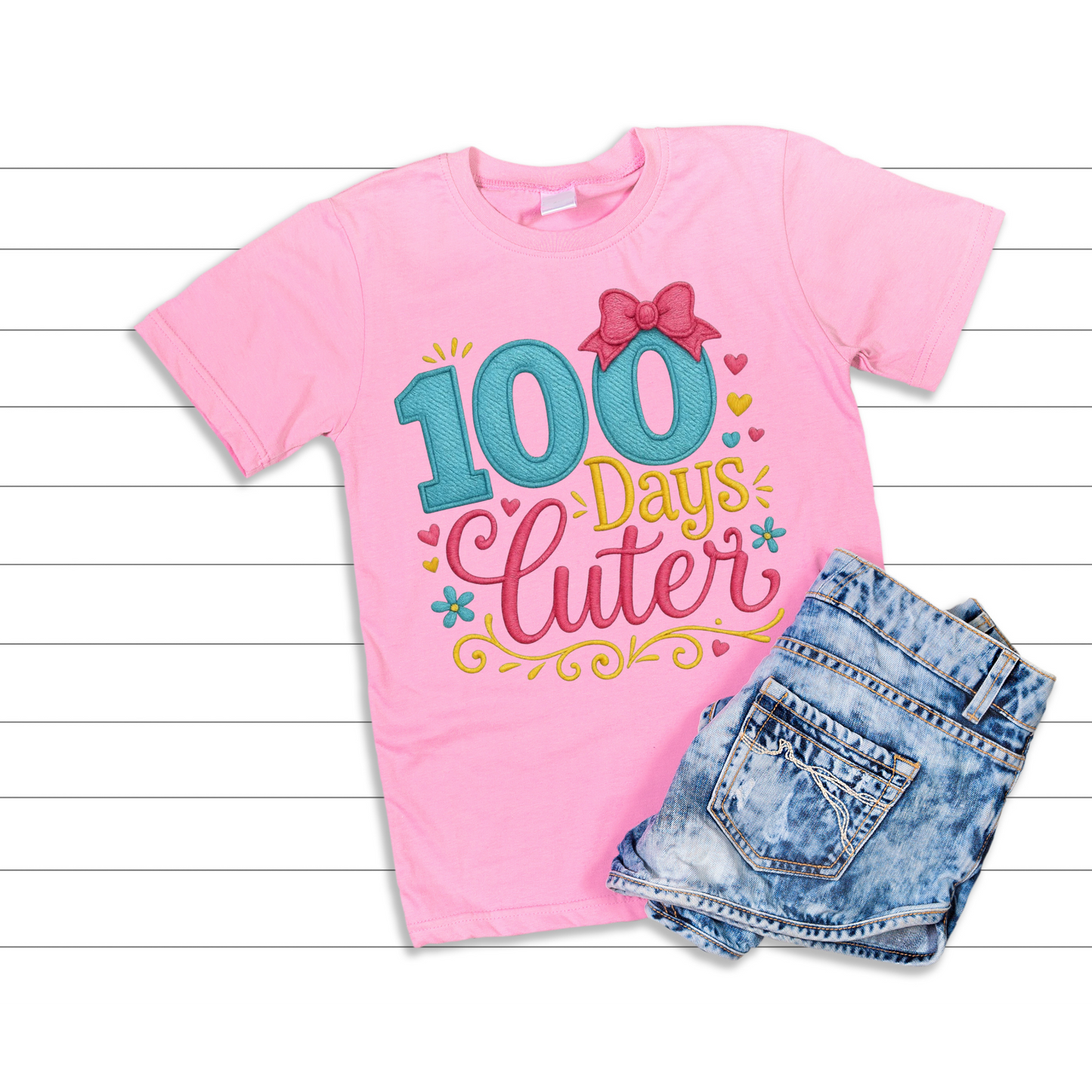 100 Days Cuter Shirt – Girls 100th Day of School t-shirt