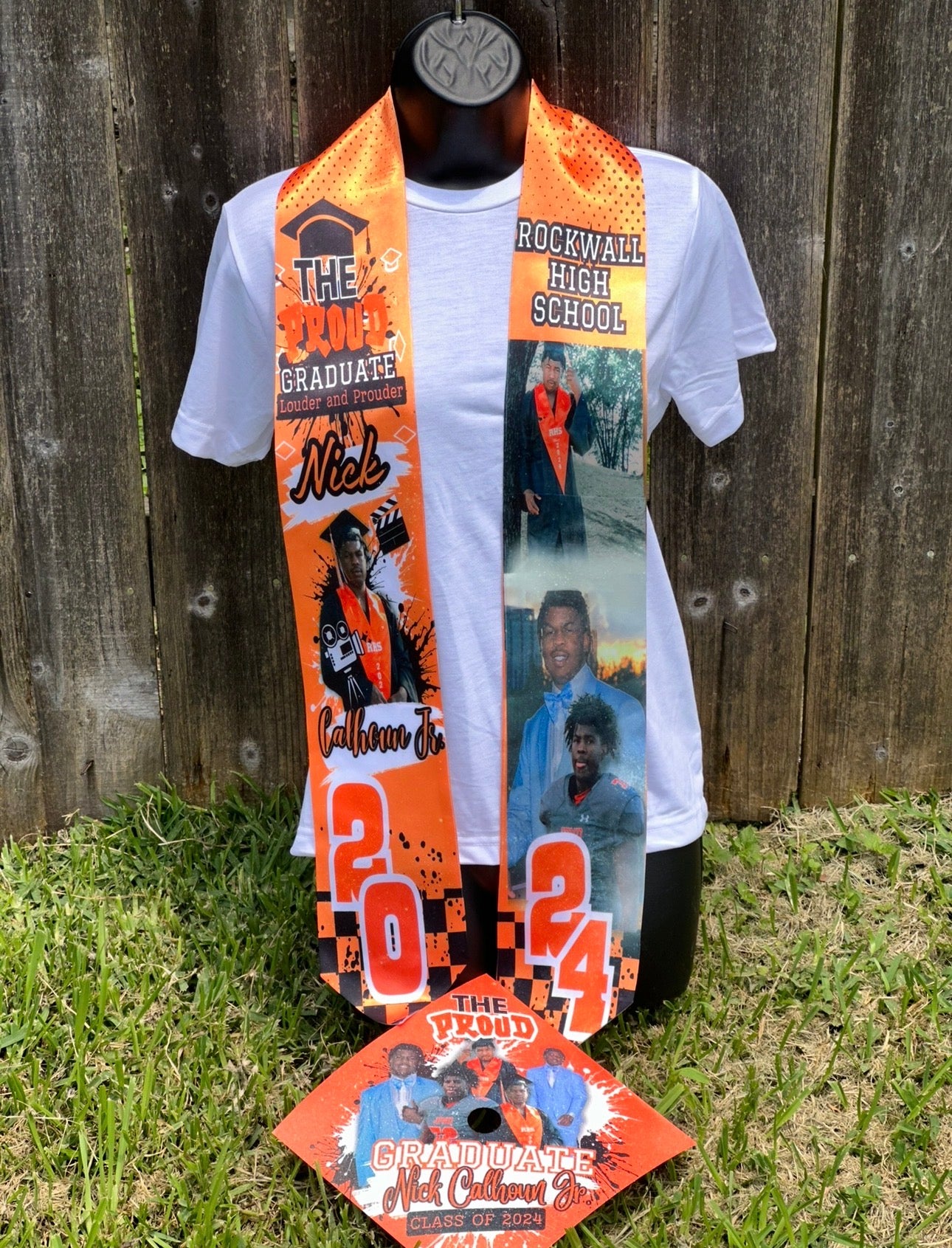 ๐ Custom 3D Graduation Stole โ Fully Personalized ๐