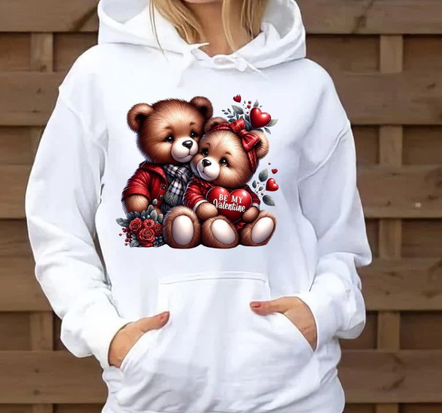 Valentines bears and cats hoodies
