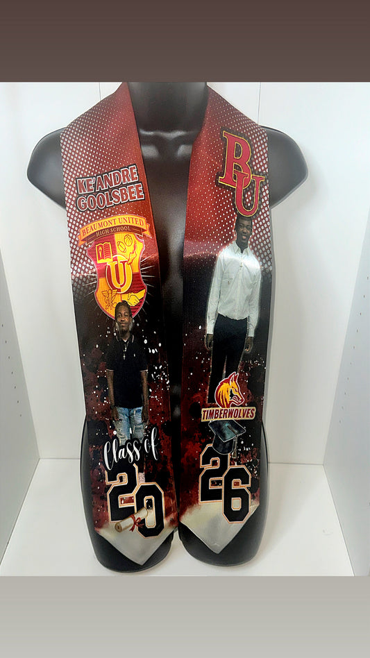 🎓 Custom 3D Graduation Stole – Fully Personalized 🎓