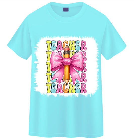 Faux bleached teacher tee
