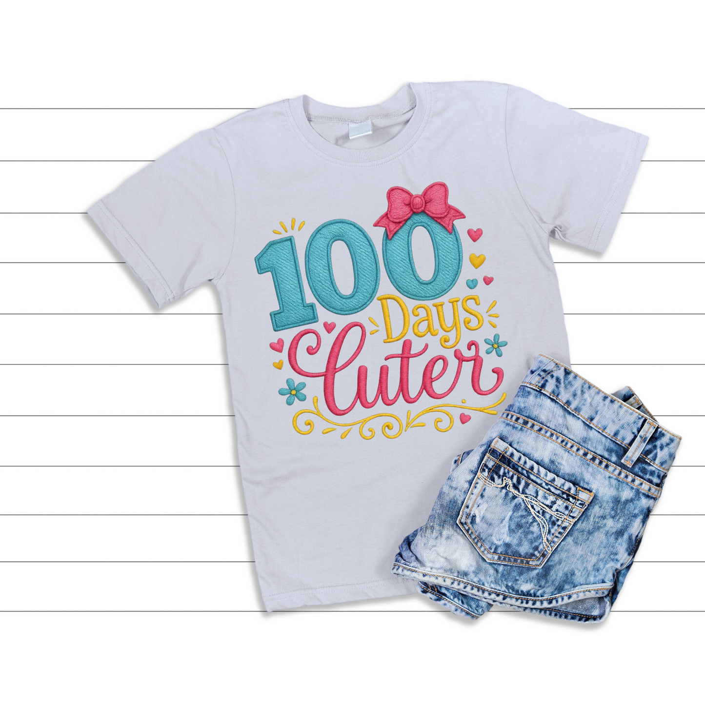 100 Days Cuter Shirt – Girls 100th Day of School t-shirt