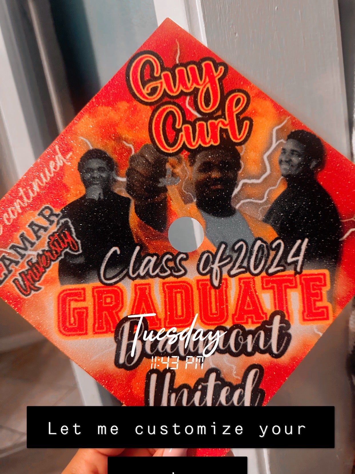 Graduation topper for grad hat