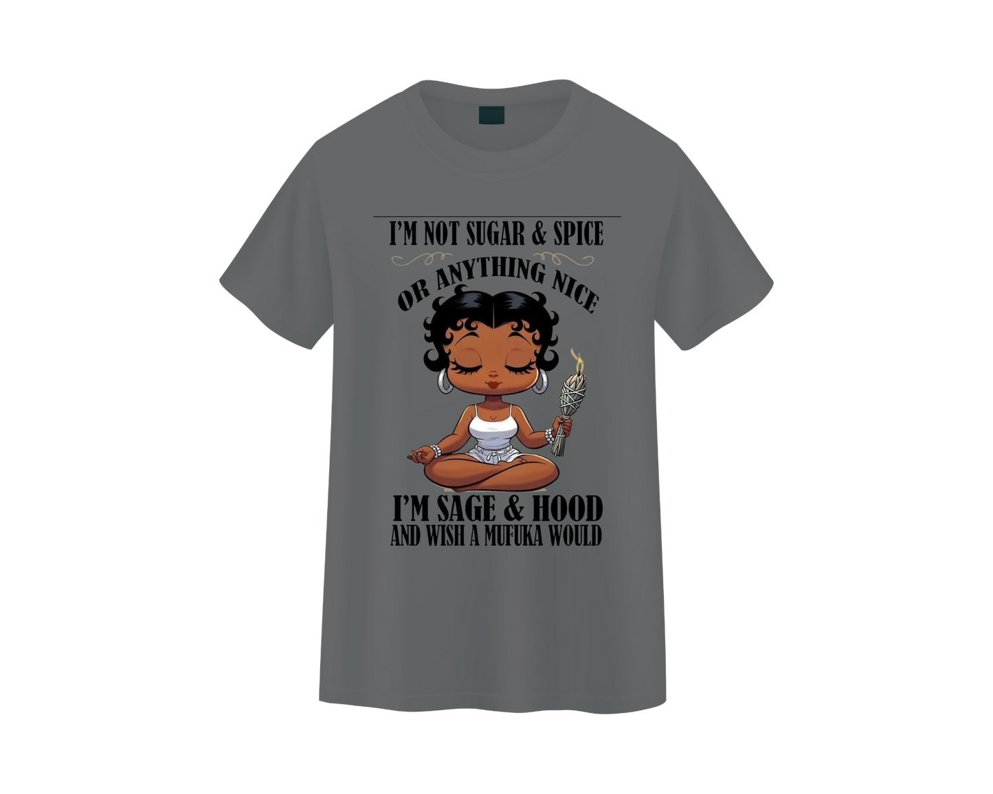 “Sage &amp; Hood” Attitude Graphic Tee