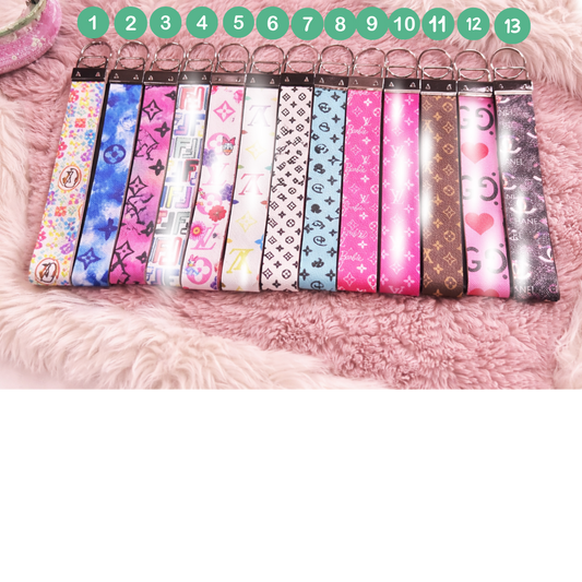 Lux Design Wristlet Keychains – Colorful Pattern Key Fobs