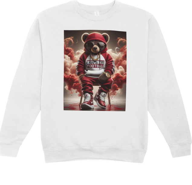 Sports Bear Designed Long-sleeved T-shirt