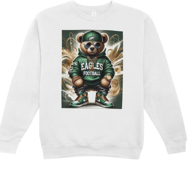 Sports Bear Designed Long-sleeved T-shirt