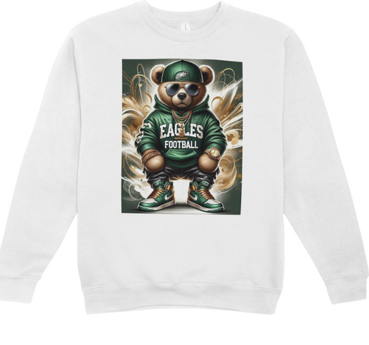 Sports Bear Designed Long-sleeved T-shirt
