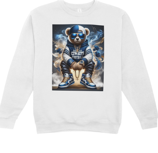 Sports Bear Designed Long-sleeved T-shirt