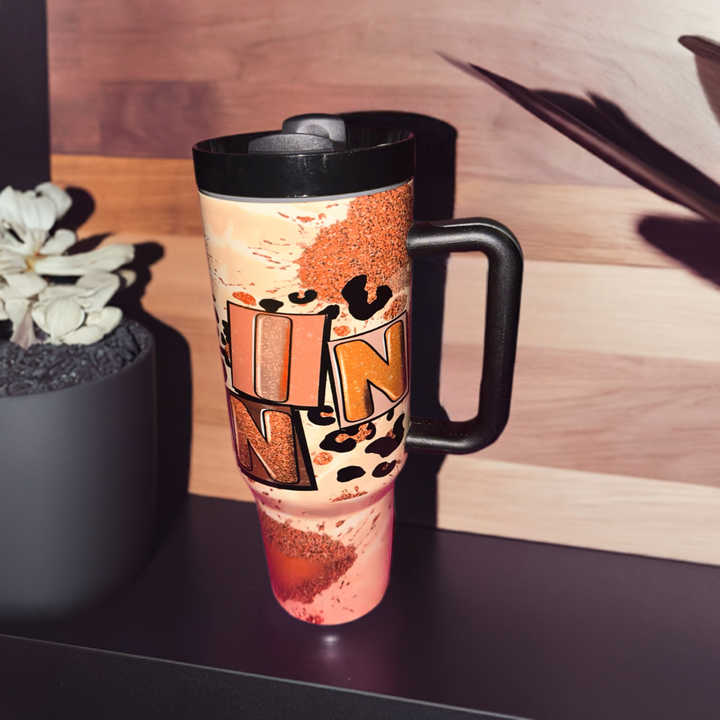 Melanin Cheetah 40oz tumbler