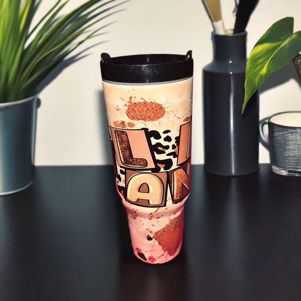Melanin Cheetah 40oz tumbler