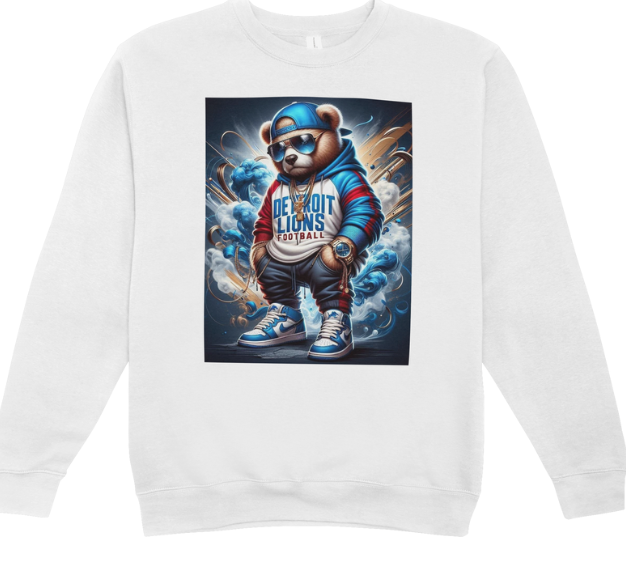Sports Bear Designed Long-sleeved T-shirt