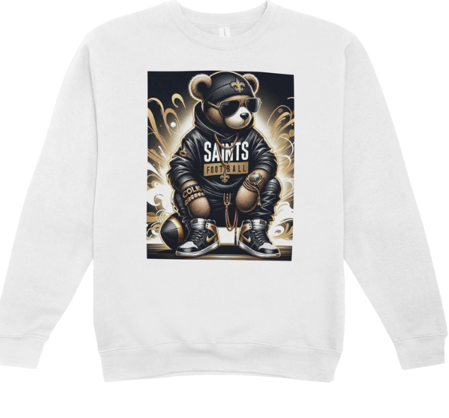 Sports Bear Designed Long-sleeved T-shirt